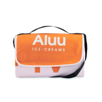 Manta de picnic plegable hecha a medida de poliéster polar 220 g/m2 color blanco