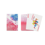 Baraja de 54 cartas de juego hecha a medida con acabado mate color blanco