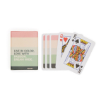 Baraja de 54 mini cartas de juego hecha a medida con acabado mate color blanco septima vista