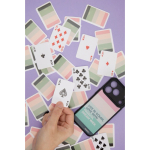 Baraja de 54 mini cartas de juego hecha a medida con acabado mate color blanco