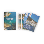 Baraja de 54 cartas de juego hecha a medida personalizable ambas caras color blanco