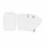 Baraja de 54 mini cartas hecha a medida para personalizar ambas caras color blanco septima vista