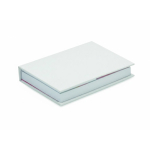 Bloc de notas adhesivas y marcadores hecho a medida con tapa dura color blanco septima vista
