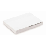Bloc de notas adhesivas y marcadores hecho a medida con tapa blanda color blanco septima vista