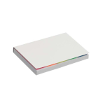 Bloc de notas adhesivas y marcadores hecho a medida cubierta flexible color blanco septima vista