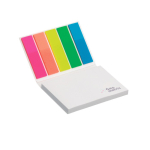 Bloc de notas adhesivas y marcadores hecho a medida cubierta flexible color blanco