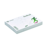 Notas adhesivas blancas rectangulares personalizables hechas a medida color blanco
