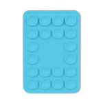 Funda adhesiva para el teléfono hecha a medida con 20 ventosas color azul cian septima vista