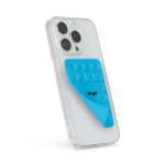 Funda adhesiva para el teléfono hecha a medida con 20 ventosas color azul cian tercera vista