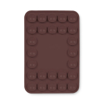 Funda adhesiva para el teléfono hecha a medida con 26 ventosas color marrón septima vista