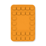 Funda adhesiva para el teléfono hecha a medida con 26 ventosas color naranja septima vista