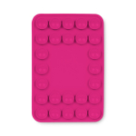 Funda adhesiva para el teléfono hecha a medida con 26 ventosas color fucsia septima vista