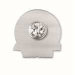 Pin de acero inoxidable hecho a medida para forma personalizable color blanco tercera vista