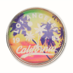 Pin metálico redondo hecho a medida para personalizar a todo color color plateado