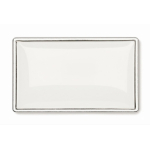 Pin de hierro en forma de rectángulo hecho a medida para personalizar color plateado septima vista
