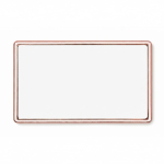 Pin de hierro en forma de rectángulo hecho a medida para personalizar color oro rosa septima vista