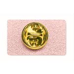 Pin de hierro en forma de rectángulo hecho a medida para personalizar color oro rosa tercera vista