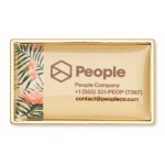 Pin de hierro en forma de rectángulo hecho a medida para personalizar color nude