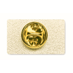 Pin de hierro en forma de rectángulo hecho a medida para personalizar color dorado tercera vista