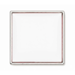 Pin de hierro en forma cuadrada hecho a medida para personalizar color plateado septima vista
