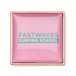 Pin de hierro en forma cuadrada hecho a medida para personalizar color oro rosa