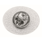 Pin metálico ovalado hecho a medida para personalizar a todo color color plateado tercera vista