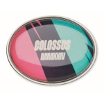 Pin metálico ovalado hecho a medida para personalizar a todo color color plateado