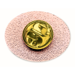 Pin metálico ovalado hecho a medida para personalizar a todo color color oro rosa tercera vista