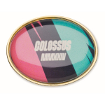 Pin metálico ovalado hecho a medida para personalizar a todo color color dorado