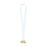 Medalla personalizable hecha a medida madera con cinta cosida en bucle color blanco septima vista