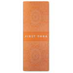 Esterilla de yoga hecha a medida hecha de PU y goma de coco color naranja
