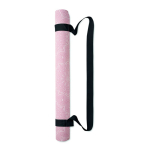 Esterilla de yoga hecha a medida hecha de PU y goma de coco color rosa claro quinta vista