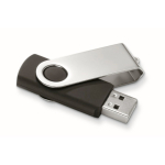 USB personalizable hecho a medida con carcasa de ABS Techmate color negro quinta vista