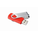 USB personalizable hecho a medida con carcasa de ABS Techmate color rojo quinta vista