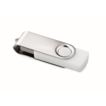 USB personalizable hecho a medida con carcasa de ABS Techmate color blanco