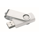USB personalizable hecho a medida con carcasa de ABS Techmate color blanco quinta vista
