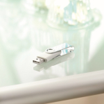 USB personalizable hecho a medida con carcasa de ABS Techmate color blanco