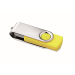 USB personalizable hecho a medida con carcasa de ABS Techmate color amarillo