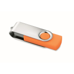 USB personalizable hecho a medida con carcasa de ABS Techmate color naranja