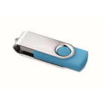 USB personalizable hecho a medida con carcasa de ABS Techmate color turquesa
