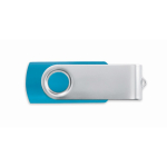 USB personalizable hecho a medida con carcasa de ABS Techmate color turquesa septima vista