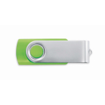 USB personalizable hecho a medida con carcasa de ABS Techmate color verde lima transparente septima vista