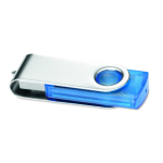 Memoria USB de colores transparentes hecha a medida para personalizar color azul transparente