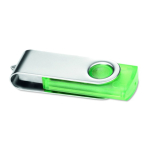 Memoria USB de colores transparentes hecha a medida para personalizar color verde transparente