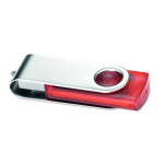 Memoria USB de colores transparentes hecha a medida para personalizar color rojo transparente