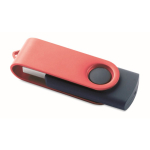 Memoria USB hecha a medida con carcasa giratoria de metal techmate color rojo oscuro