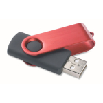 Memoria USB hecha a medida con carcasa giratoria de metal techmate color rojo oscuro quinta vista