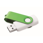 Memoria USB hecha a medida con carcasa giratoria de color techmate color verde quinta vista