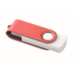 Memoria USB hecha a medida con carcasa giratoria de color techmate color rojo oscuro