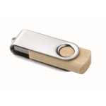 Clásica memoria USB de madera hecha a medida con estuche giratorio color madera
